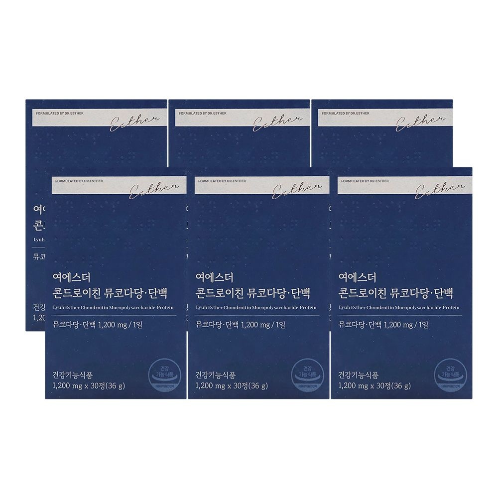 에스더포뮬러 여에스더 콘드로이친 뮤코다당단백 1200mg x 30정 x 6박스