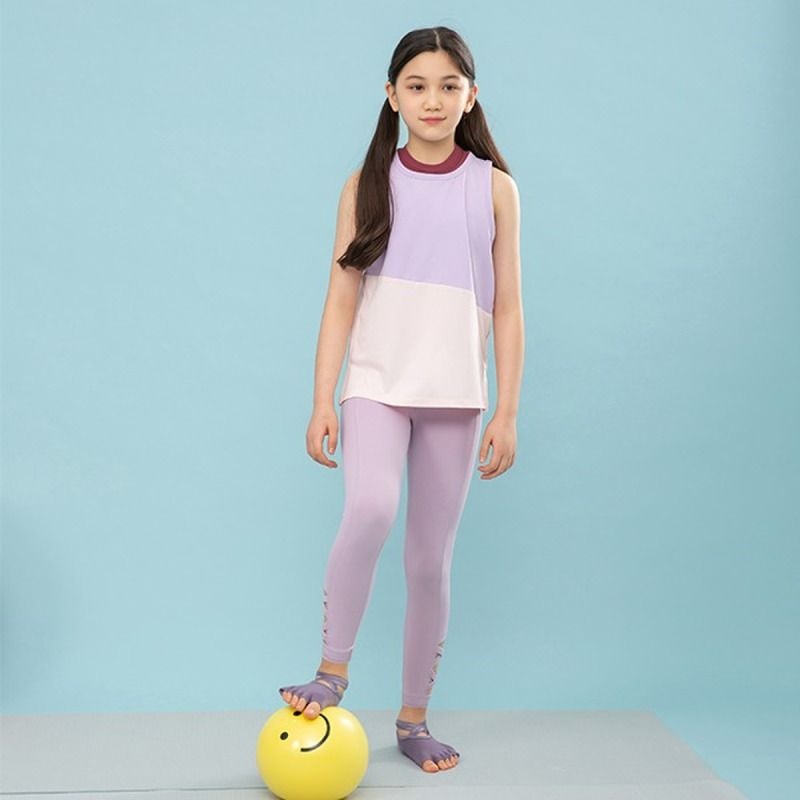 요가피기 YP70421하프 앤 하프 슬리브리스_라일락브리즈 - 라일락브리즈 탑 939911