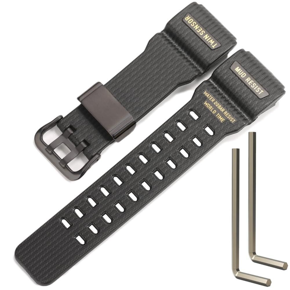 XBHSW [해외] [미국수입정품] XBHSW GG-1000 카시오 남성용 GG-1000-1A5CR GG-1000-1A3CR GWG-100-1A8JF 시계 스트랩과 호환되는 교체 밴드 블랙