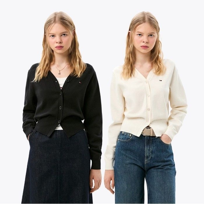 [공식][단독SALE] 에센셜 브이넥 가디건 2종 택1 T32G0KCD11TWT2 (정상가:179,000원)