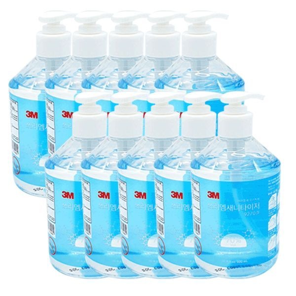 3M 새니타이저 9270 에탄올70% 손소독제 500ml x 10개