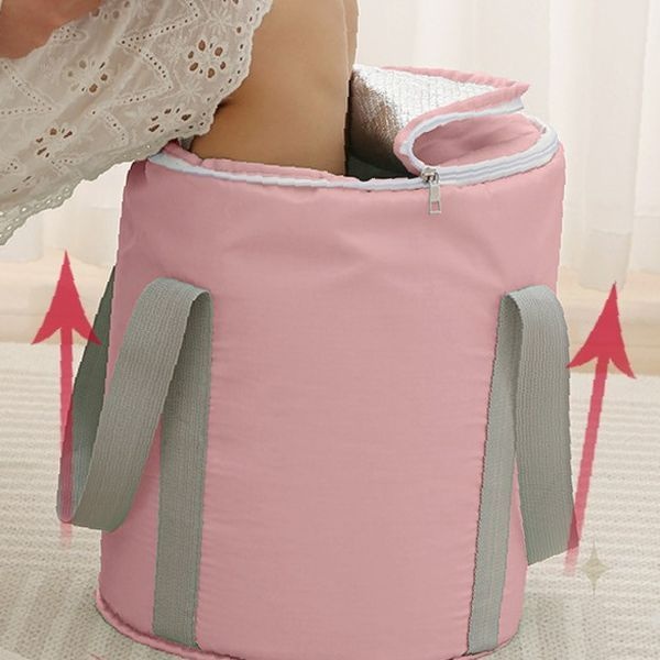 홈스파 족욕통 욕조 각탕 발마사지 풋케어 용기 휴대용 접이식 발담그기