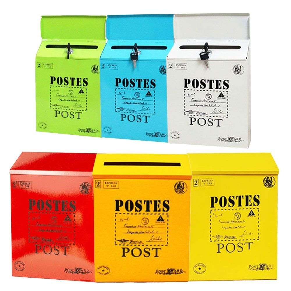 WG366 OEM 카페 방탈출인테리어 문의함 잠금장치 스텐우편함 소품 벽걸체통