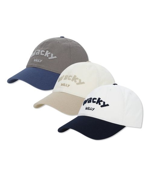 와키윌리 WACKY WILLY 아플리케 배색 캡 (3 colors) WA2503CA17Z 128477