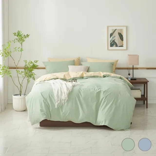 박홍근 홈패션 아일렛 2 60수 고밀도면 바이오워싱 이불커버베개세트 퀸(Q)