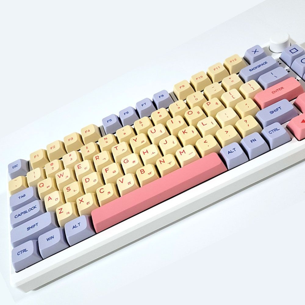 스마일준 협력사 스마일준 크림 파스텔 키보드 키캡 독거미 한무무 키크론 키캡 꾸미기 한영 XDA