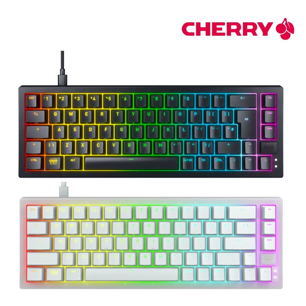 (주)피씨디렉트 체리키보드 체리 XTRFY K5V2 RGB TKL 유선 게이밍 키보드 (적축)
