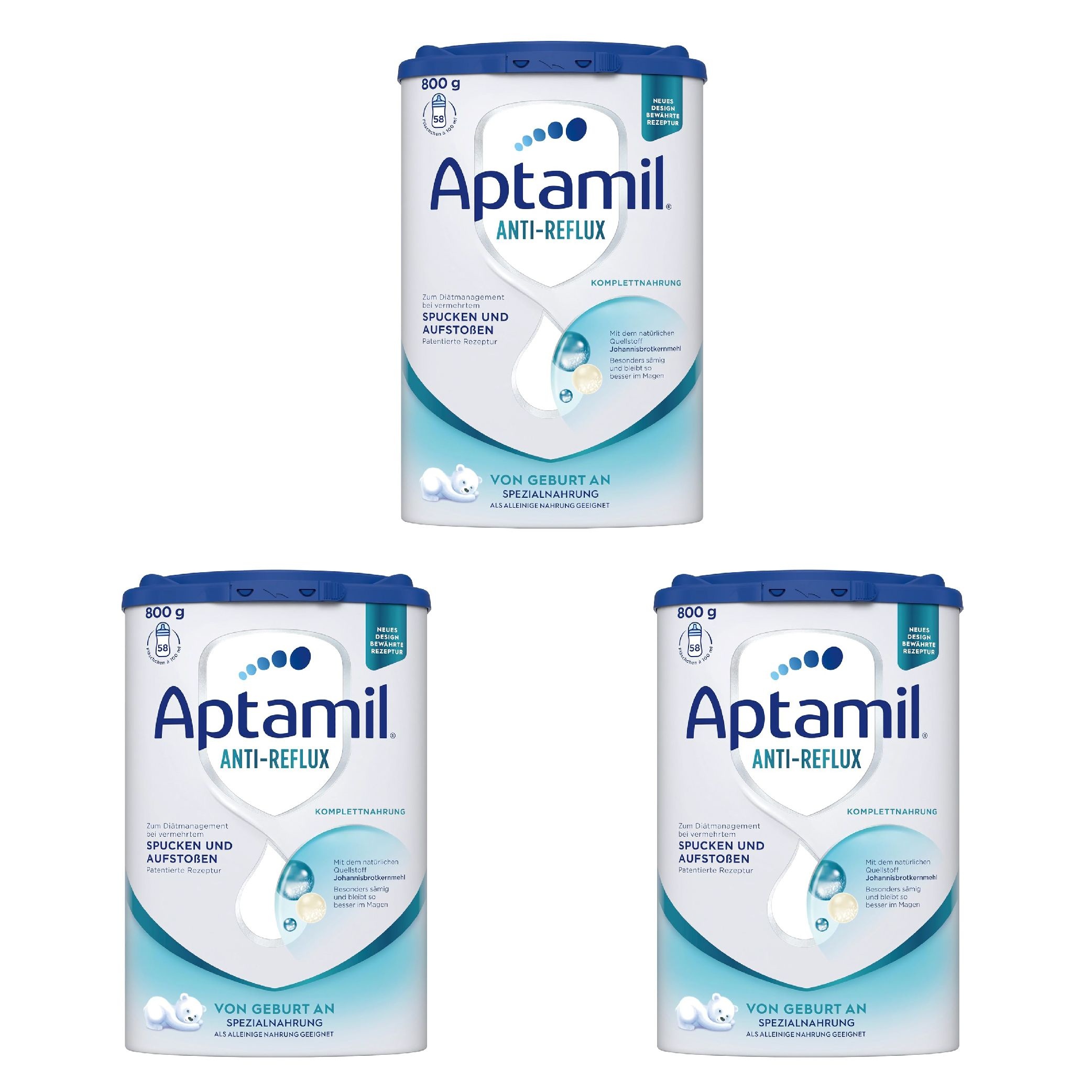 [해외] 압타밀 Anti Reflux 역류 방지 아기 분유 이유식 800g x 3 독일 내수용