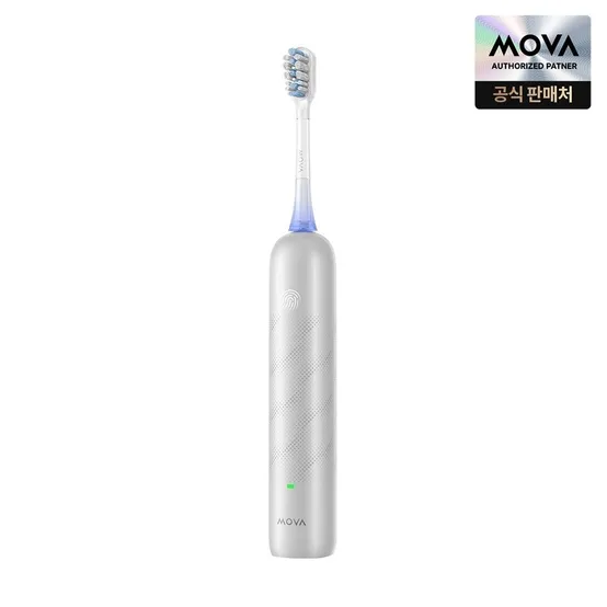 모바 전동칫솔 MOVA Fresh Pro 실버 무선 터치 IPX7 방수 10단계 진동 음파 전동칫솔