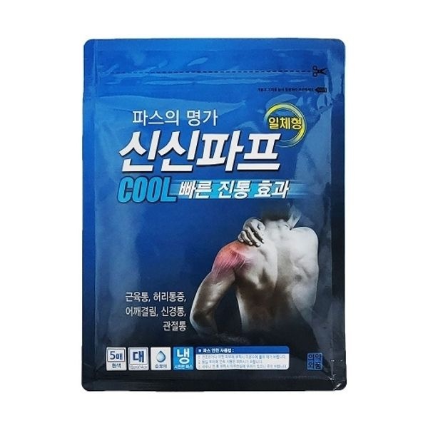 근육통파스 냉찜질 일체형파스 시원한습포제 5매입