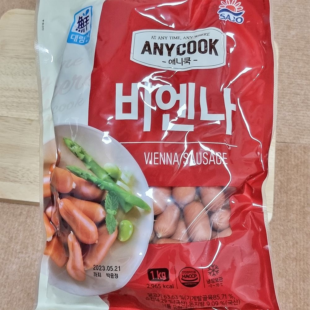 5분마켓 대림 애니쿡 비엔나 부대찌개소세지 1KG