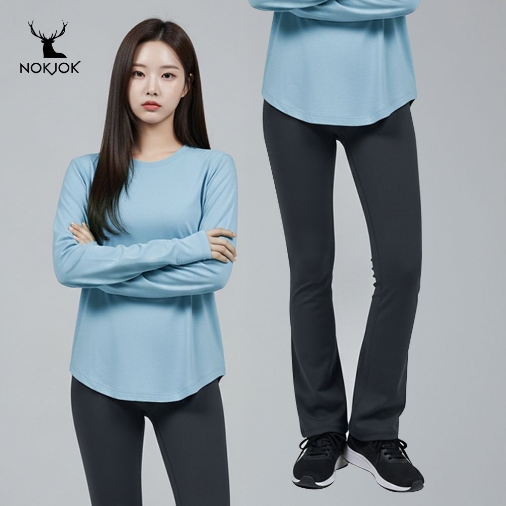[SET] 녹족 케이트 긴팔 + 제인 세미 부츠컷 팬츠