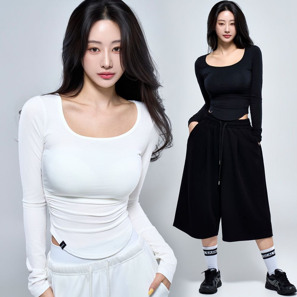 피지컬가먼츠 P5074 우먼 라운드 셔링 긴팔 [2COLOR]