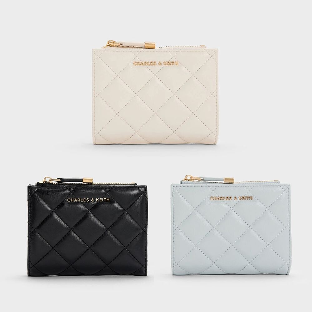 찰스앤키스 Alva 퀼트 지퍼 스몰 월렛 지갑 [관부가세포함]