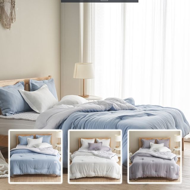 소프트 아사 콤브른 공장 겨울 싼곳 차렵이불 블루 워싱 60수