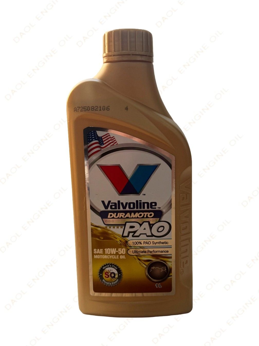 발보린 듀라모토 PAO 4T 10W50 1L, API SQ, 오토바이 엔진오일, 100% PAO 합성유