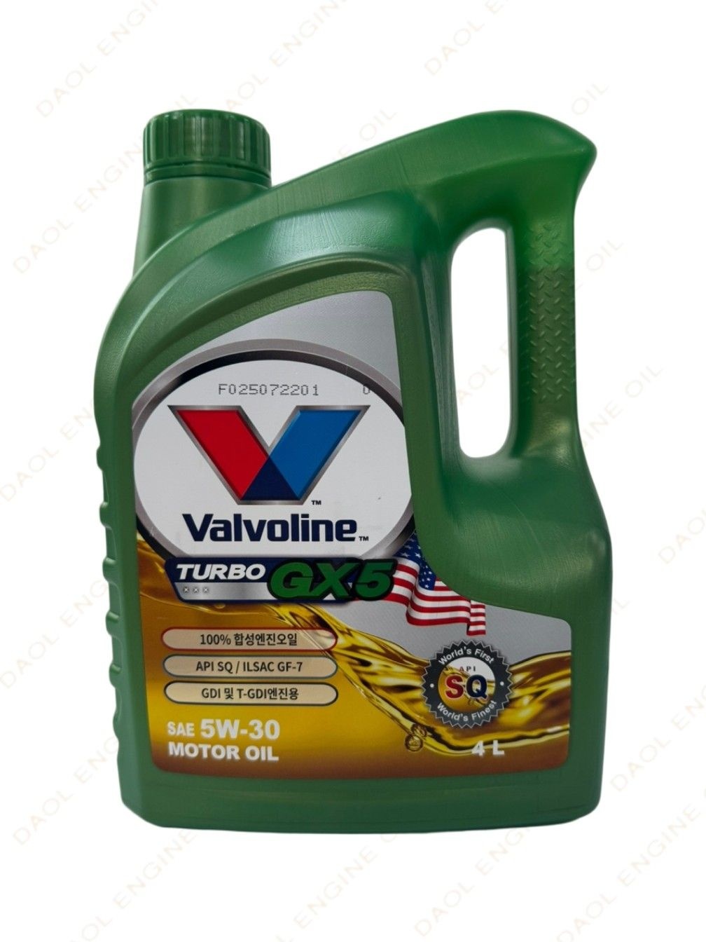 [오늘출발] 발보린 TURBO GX5 5W30 API SQ 가솔린/LPG차량용, 100%합성오일 (4L)