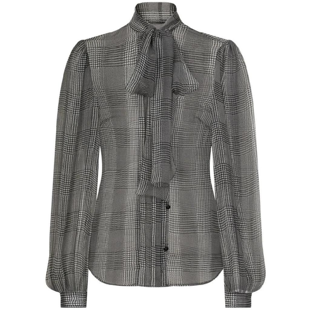 돌체앤가바나 프린스 오브 웨일즈 체크 블라우스 F5S61TIS1WD TP445127113