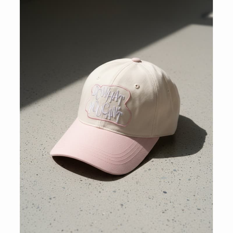 슬리피슬립 SLEEPYSLIP DO WHAT YOU CANT 볼캡 모자 베이지 핑크 야구모자