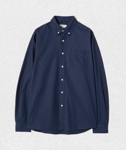 YALE <매장정품> 예일 YALE 100 코튼 오버핏 옥스포드셔츠네이비 YFF1SH301ANA 1442910