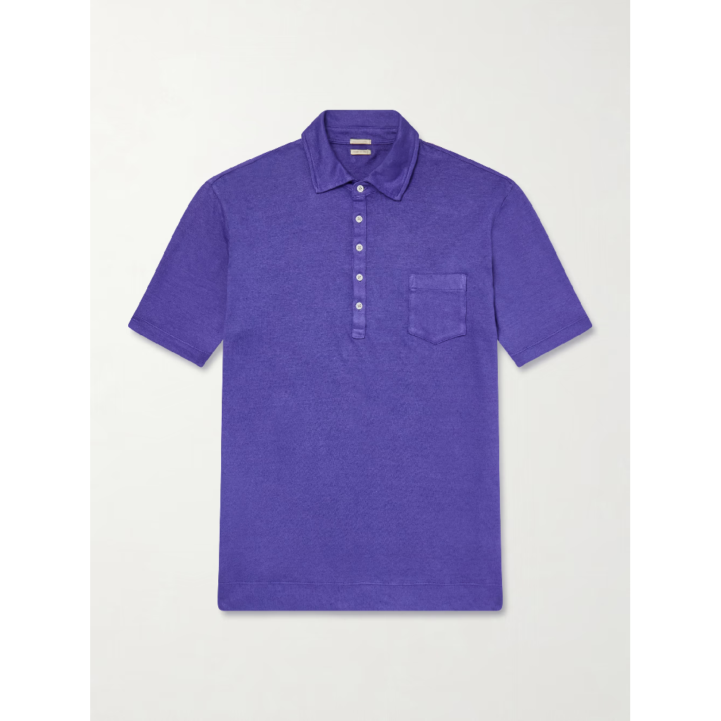 마시모알바 마시모알바 26 SS 마시모 알바 퍼플 웸블리 코튼 & 캐시미어 블렌드 피케 폴로 셔츠 TP572668362