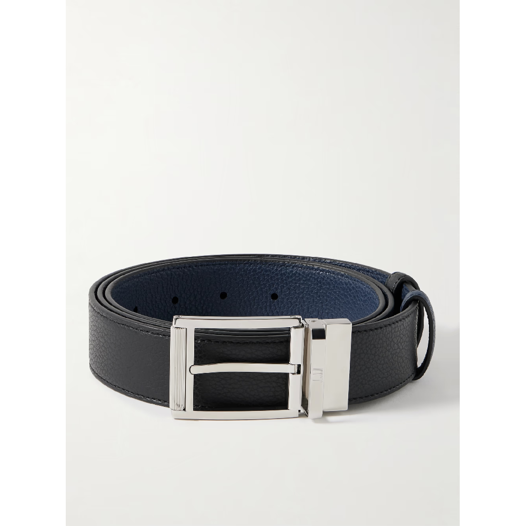 던힐 던힐 26 SS 던힐 블랙 3.5cm 리버서블 풀그레인 레더 벨트 (TP571349150) TP571349150