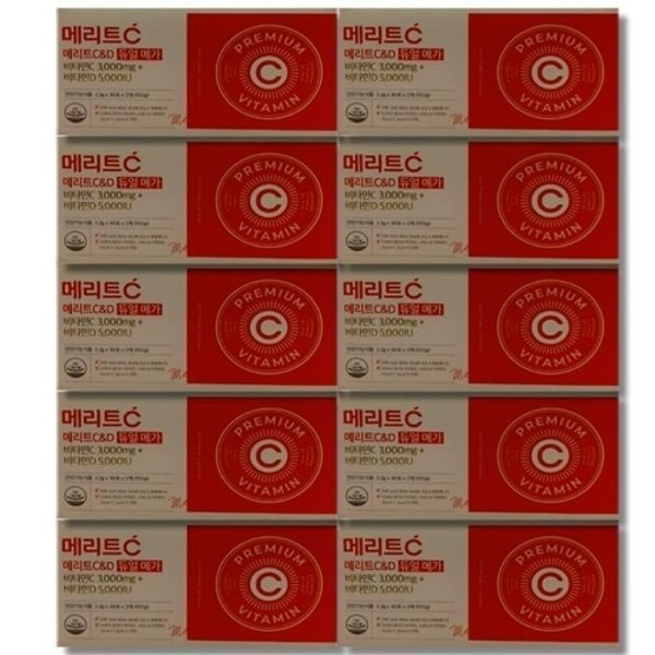 [건강나라] 메리트C 듀얼 메가 C3000mg+D5000IU 60포 ...