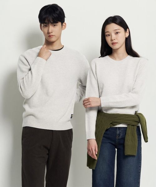 BEANPOLE MEN 빈폴 BEANPOLE MEN 푸즈예티 라운드 니트 아이보리 BC5X51C500 344122