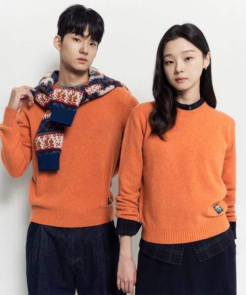 BEANPOLE MEN 빈폴 BEANPOLE MEN 푸즈예티 라운드 니트 오렌지 BC5X51C508 344121