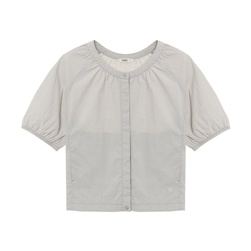 Nau W 워케이션 볼륨 반팔 셔츠 Light Gray 1148241