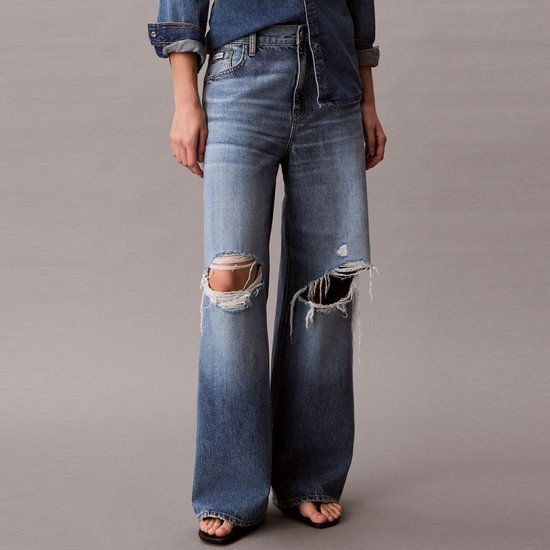 캘빈클라인진 캘빈클라인 진여성 로우라이즈 배기 슬래시드 데님47F744G 998641