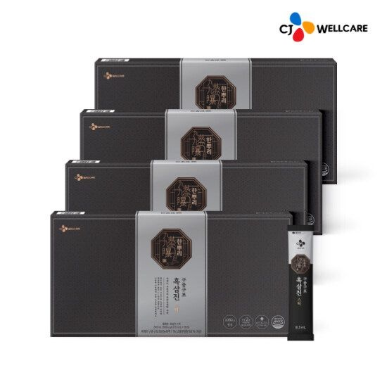 (주)서흥헬스케어 [CJ공식] 한뿌리 구증구포 흑삼진 스틱 4박스/4개월분