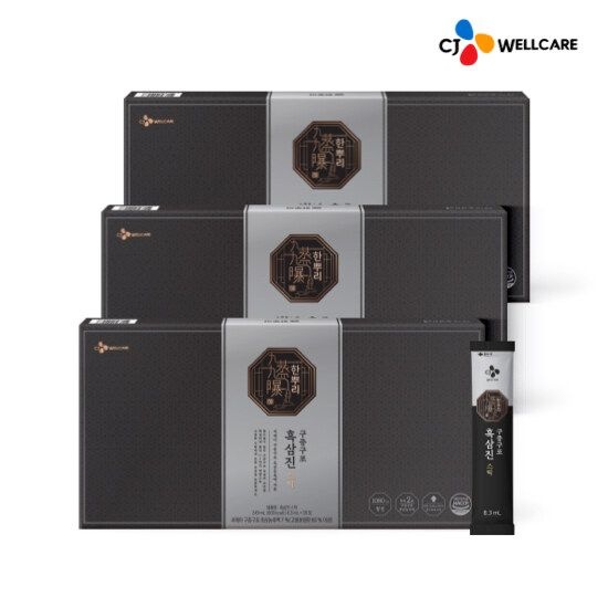 (주)서흥헬스케어 [CJ공식] 한뿌리 구증구포 흑삼진 스틱 3박스/3개월분