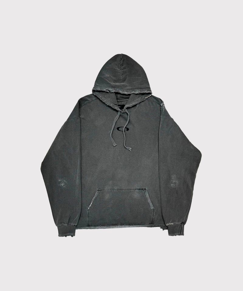 MINUS MINUS Inactive Hoodie With Repaired AGED BLACK MINUS 3113558