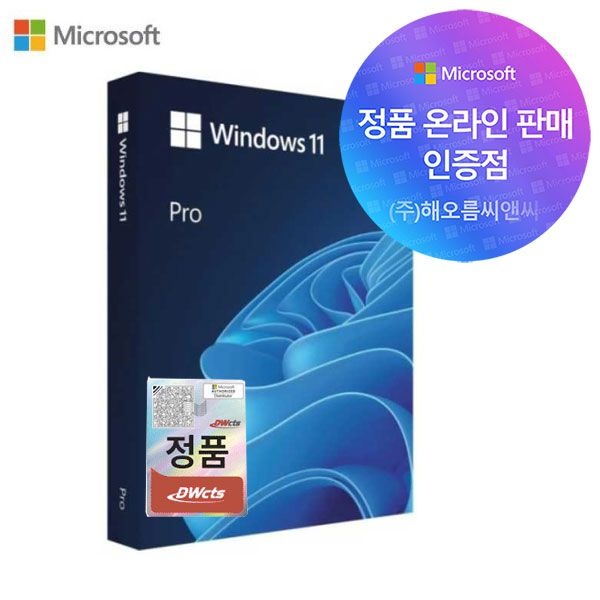 마이크로소프트 Microsoft 윈도우11 프로 FPP 정품 처음사용자용 Windows11Pro PC 노트북 운영체제 설치용 USB포함