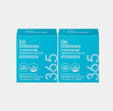드시모네 유산균 365캡슐 450mg x 30캡슐 2통 1000억 프로바이오틱스