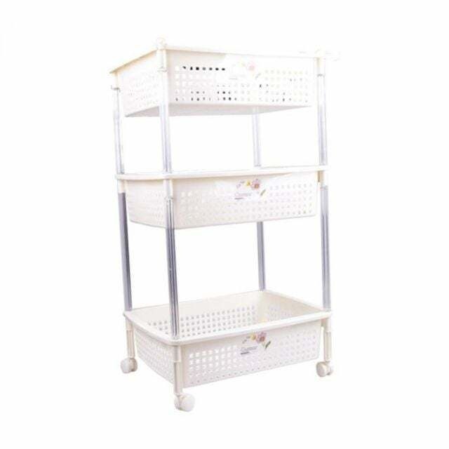 베프몰 (현대Hmall) 다용도 RDF290L8 이동식 선반 트롤리 3단 대 수납선반 바퀴선반