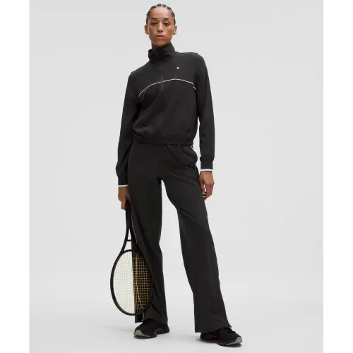 룰루레몬 코트 라이벌 테니스 트랙 재킷 BLK WHT 3AE0