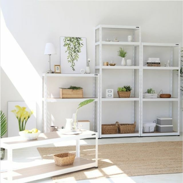 (현대Hmall) 무볼트 TDE094S8 조립 선반 슈렉 600 300 1800 5단 앵글 화이트