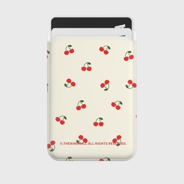[㈜모먼트디자인]아트박스/더나인몰 mini cherry pattern [맥세이프 카드슬롯]