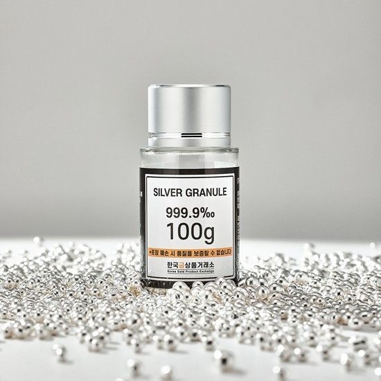 [당일출고] 실버 999.9 은 그래뉼 은테크 투자용 실버바 원재료 100g 한국금상품거래소