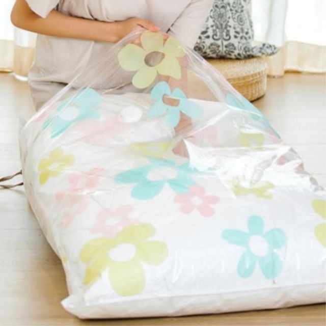 (현대Hmall) 옷정정리 GUR197W2 플라워A 압축팩 10P세트 옷보관 이불보관