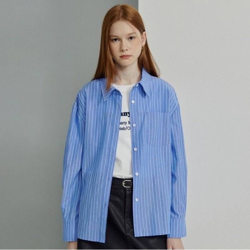 더틸버리 더틸버리 뒤 트임 포켓 칼라 셔츠 TR9M0BL07W