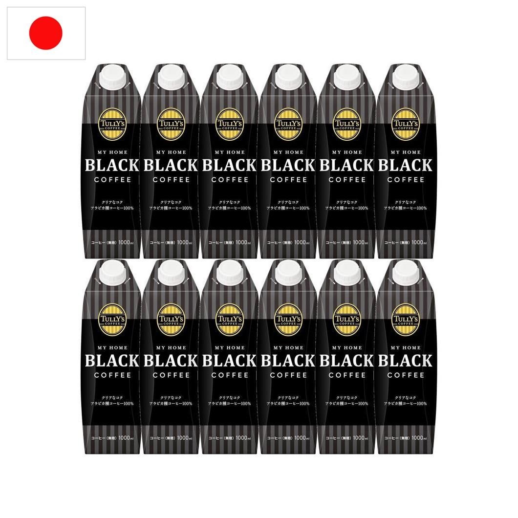 일본 TULLYSCOFFEE 탈리즈 커피 블랙 1L 12개 털리스커피