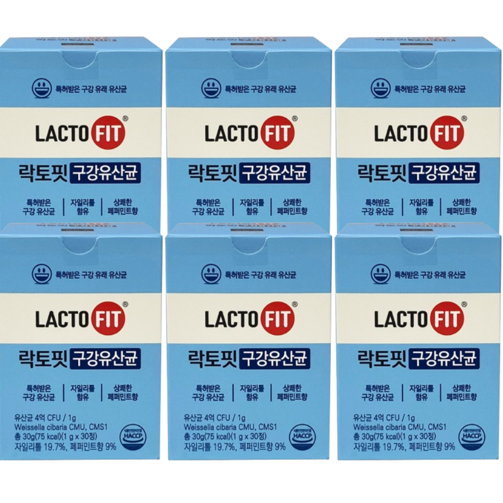 종근당 락토핏 구강유산균, 1g, 30개입,6개