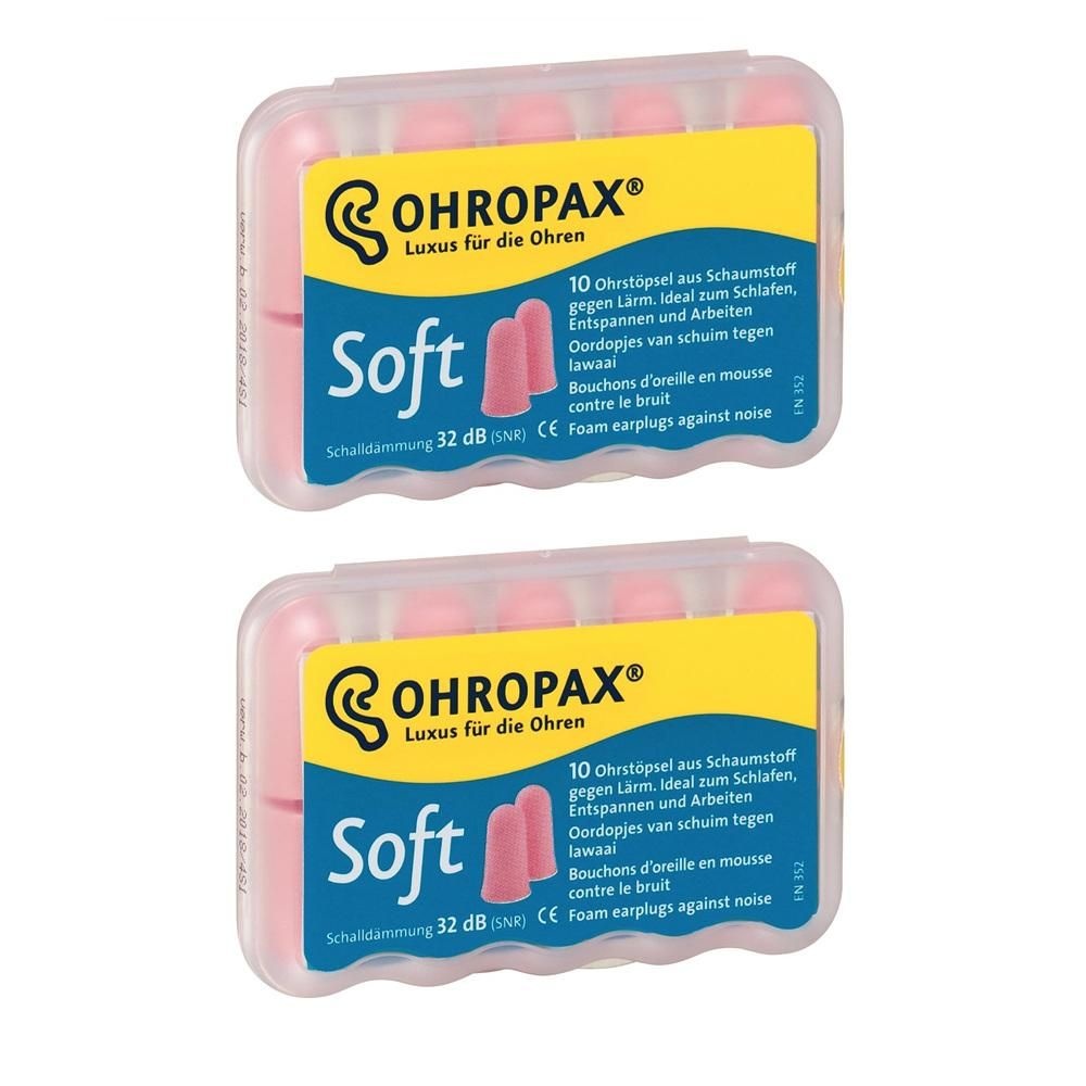 오로팍스 [해외] 오로팍스 소프트 폼 이어 플러그 5쌍 2팩 Ohropax Soft Foam Ear Plugs (10 Ear Plugs)