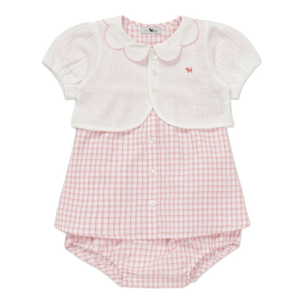 블루독 베이비 [AK수원점] [블루독베이비] (PK)멜로우체크세트형드레스46313-400-04