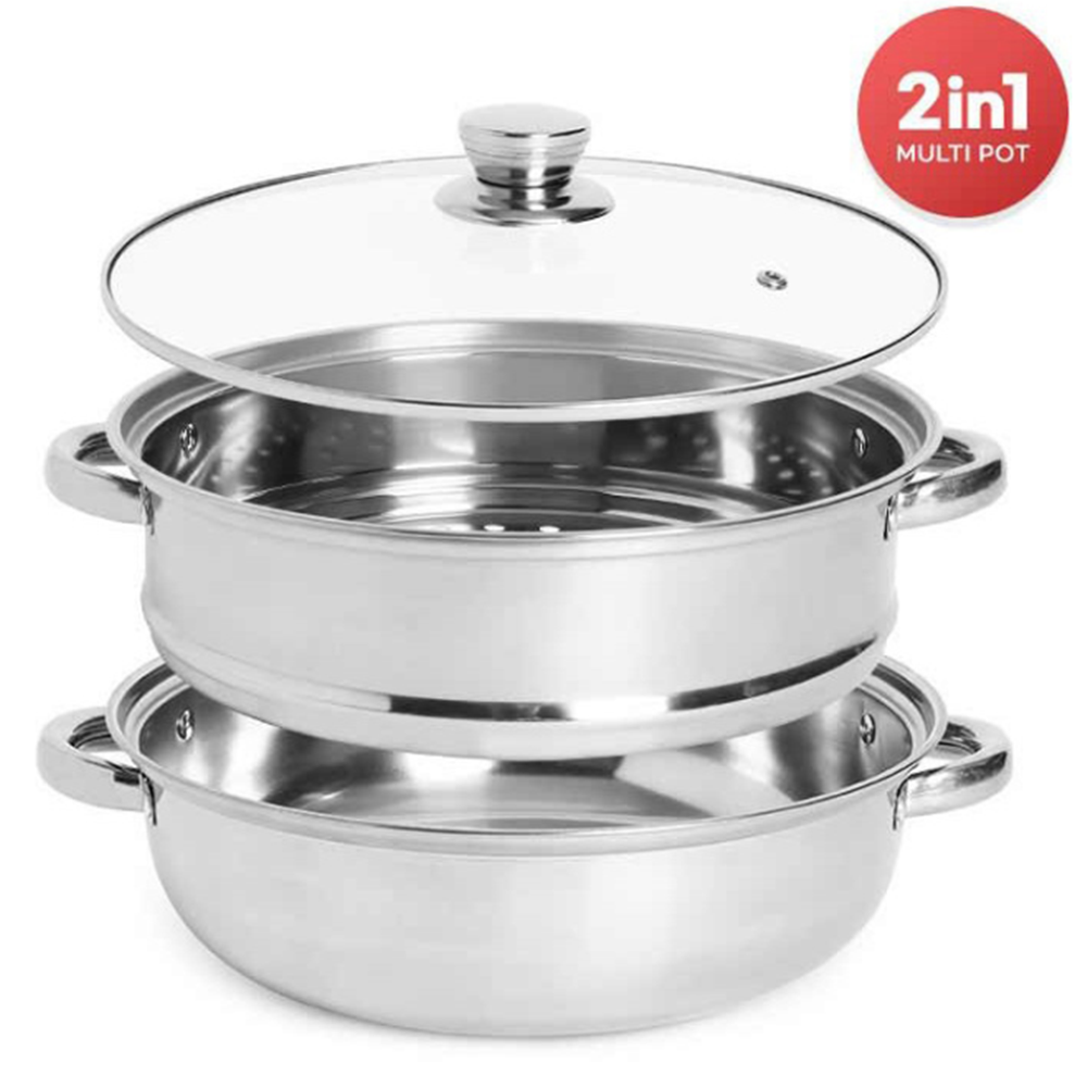 이녹스프랑 루나 인덕션&전골냄비 28cm 스텐 찜 전골 냄비 28cm 스텐 2단 스테인리스 스틸 주방용품 찜기