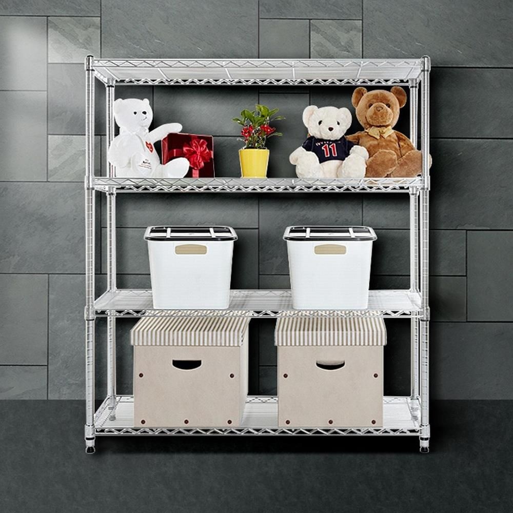 다용도실 베란다정리 조립식4단 메탈선반 메탈렉 사무실 수납장 식당 실버랙