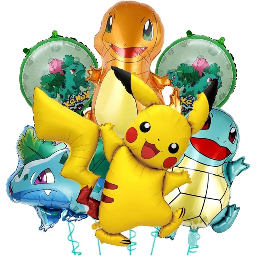 [해외] 포켓몬 알루미늄 풍선 6종 세트